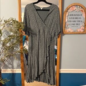 Sonoma Maternity Polka Dot Wrap Midi Dress